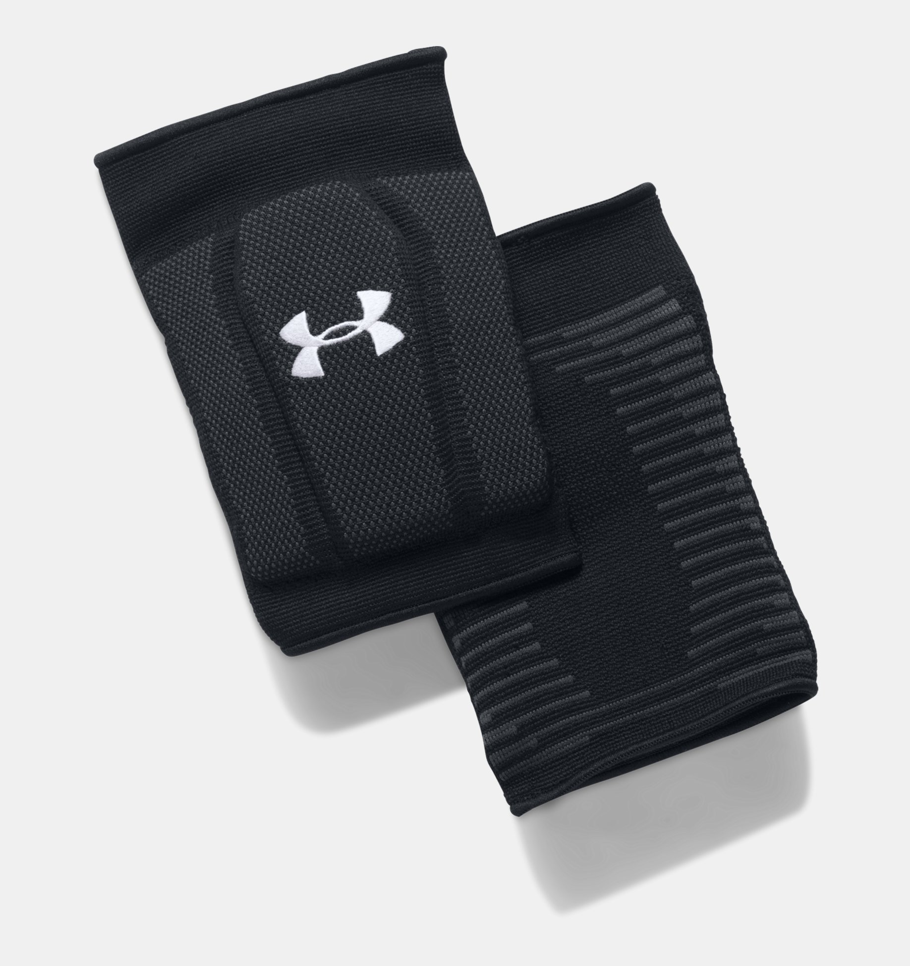 White Under Armour Kids UA Armour 2.0 Knee Pads Youth Volleyball 1294850 Black 